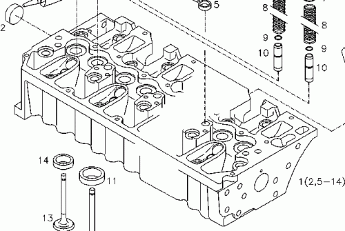 0425 8234 Cylinder head / 0425 5295-0425 5293-0425 5948-0420 5357 1013 ...